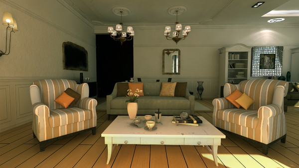3d saloon fireplace sofas model - Salon with Fireplace... by solarseas